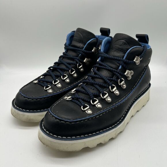 Fracap Men’s M60 Boots Black Blue Leather Made In Italy US 9.5 EU 42 - Picture 2 of 10